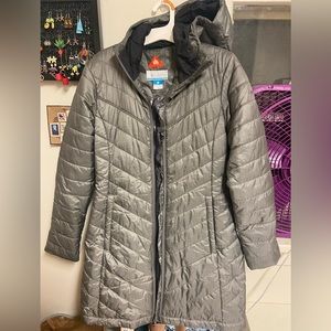 Columbia insulated long hooded jacket
